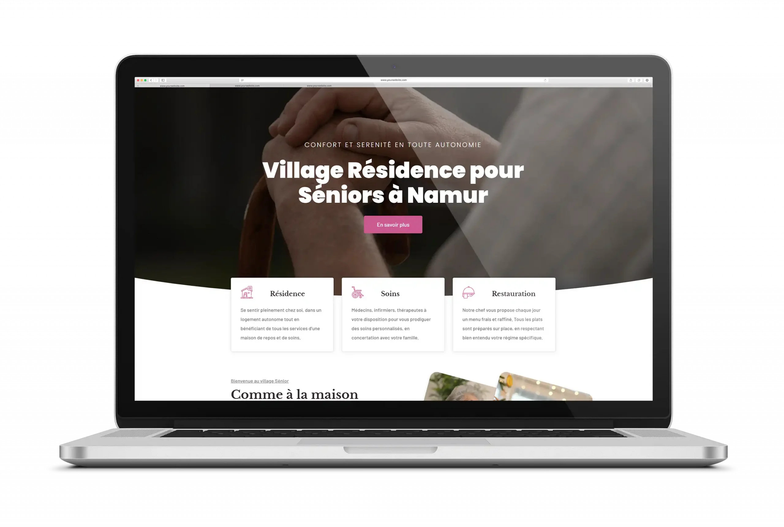 Création de site web pour maison de repos en Wallonie et à Bruxelles