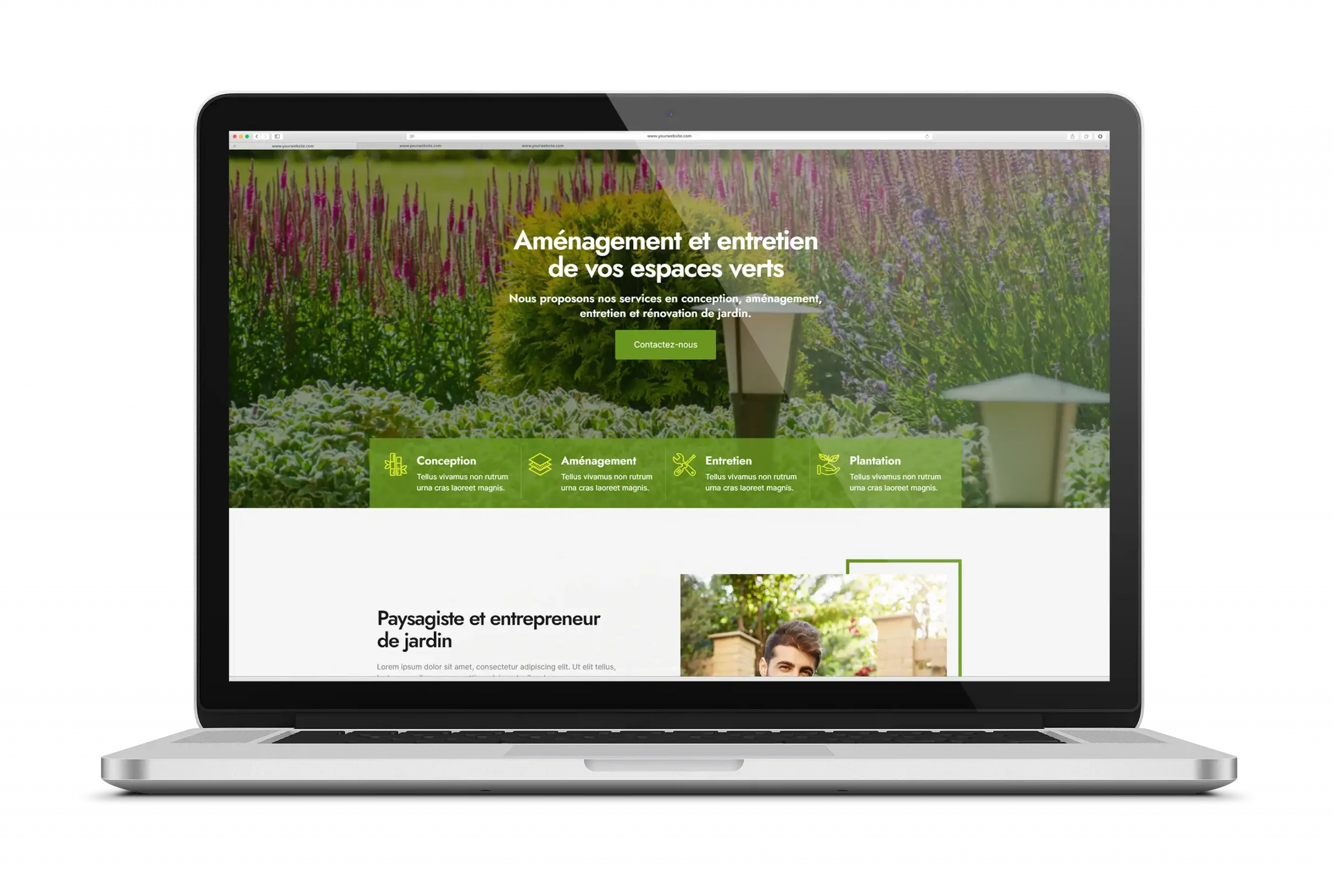 Devis création site web jardinier